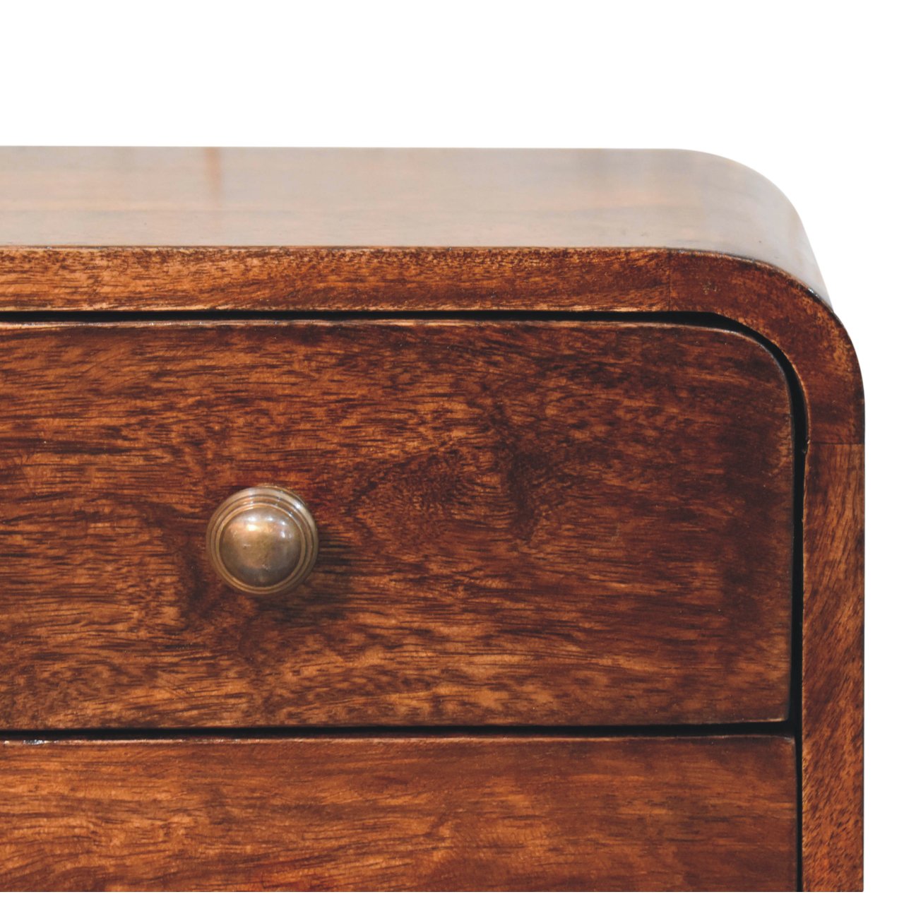 Mini Curved Wall Mounted Bedside - California Walnut