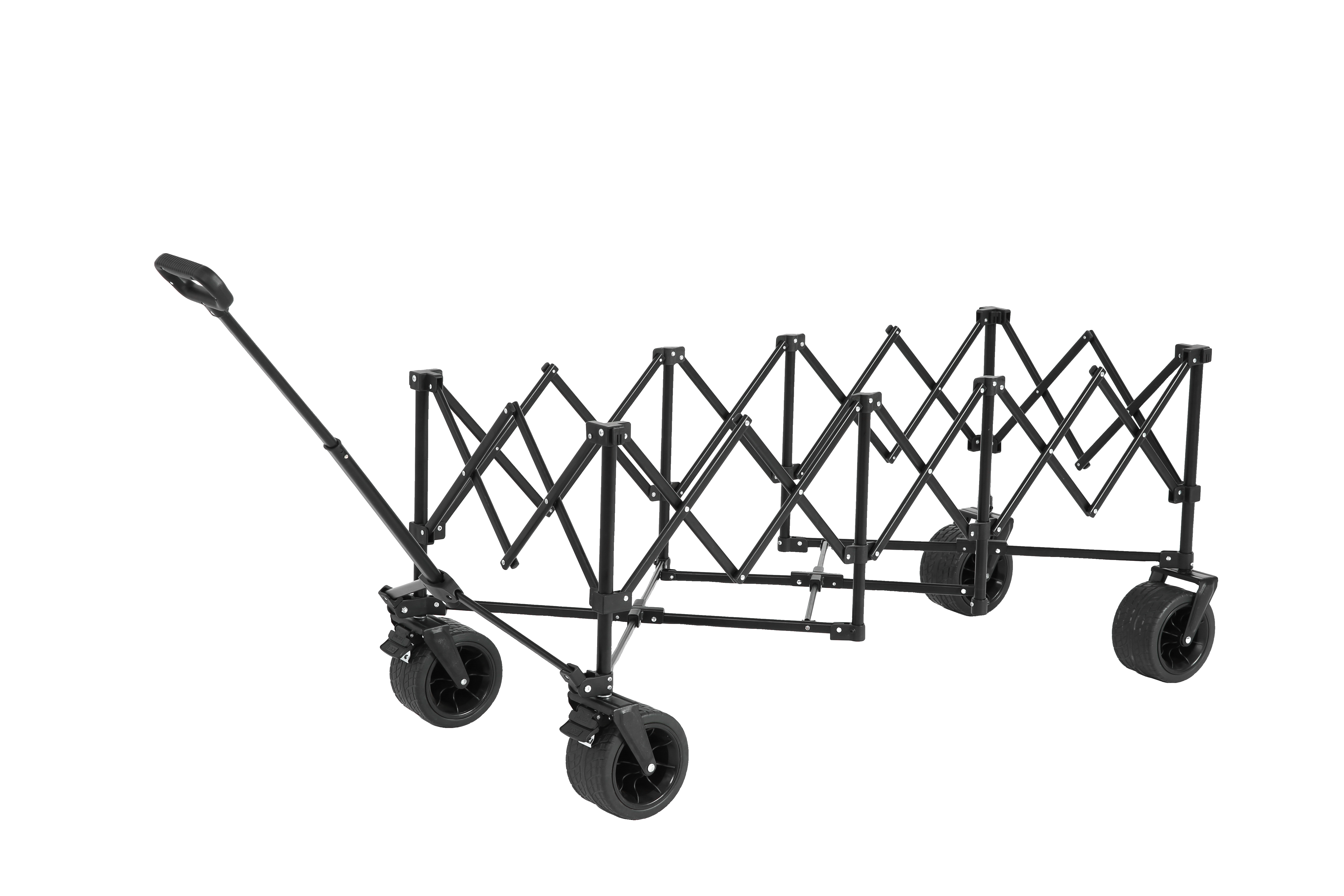 Foldable Extended Wagon, 220lbs Capacity, 300L Utility Garden Cart, All-Terrain Wheels, Blue