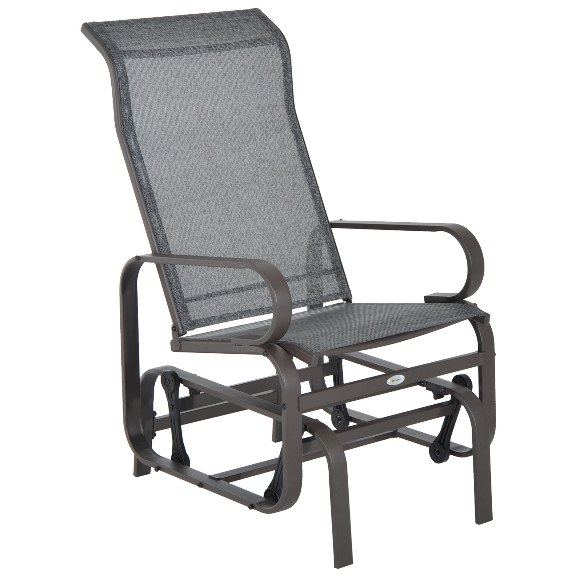 Rocking Chair/Relax Chair 60x75x104cm Metal Garden Swing with Texteline