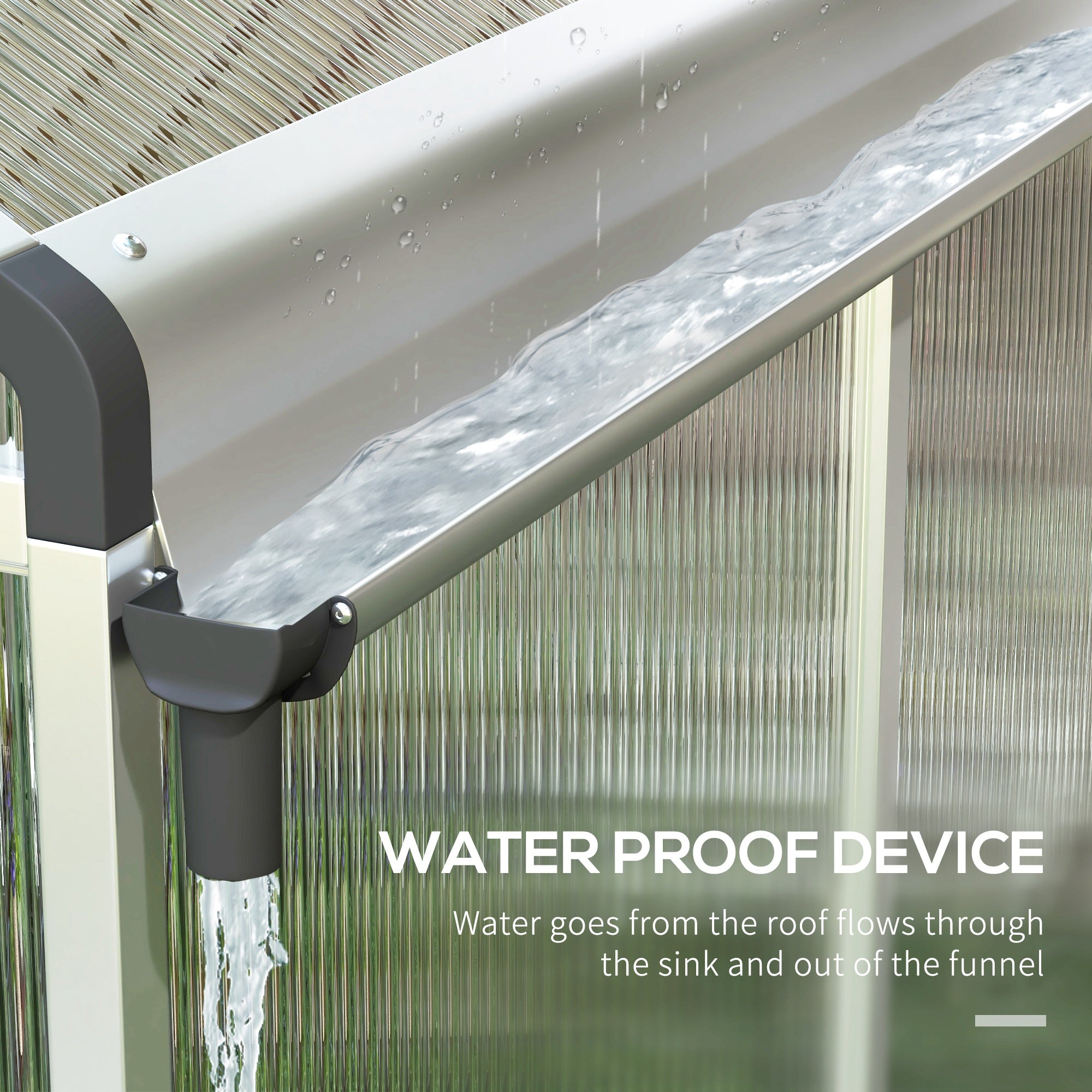 Greenhouse 8 x 6ft, Aluminium Frame