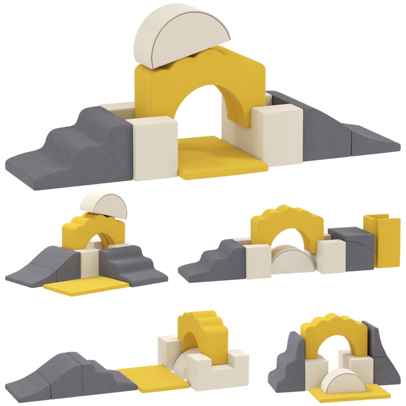 7-Piece Climbing Blocks Set for Babies and Toddlers, Soft Indoor Play, Colorful Foam