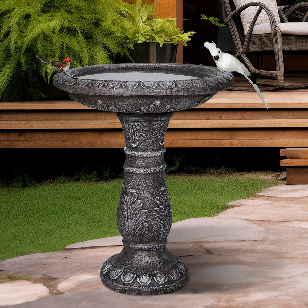 Birdbath Fountain 62cm Height x 51cm Diameter, Fiber-Reinforced Concrete