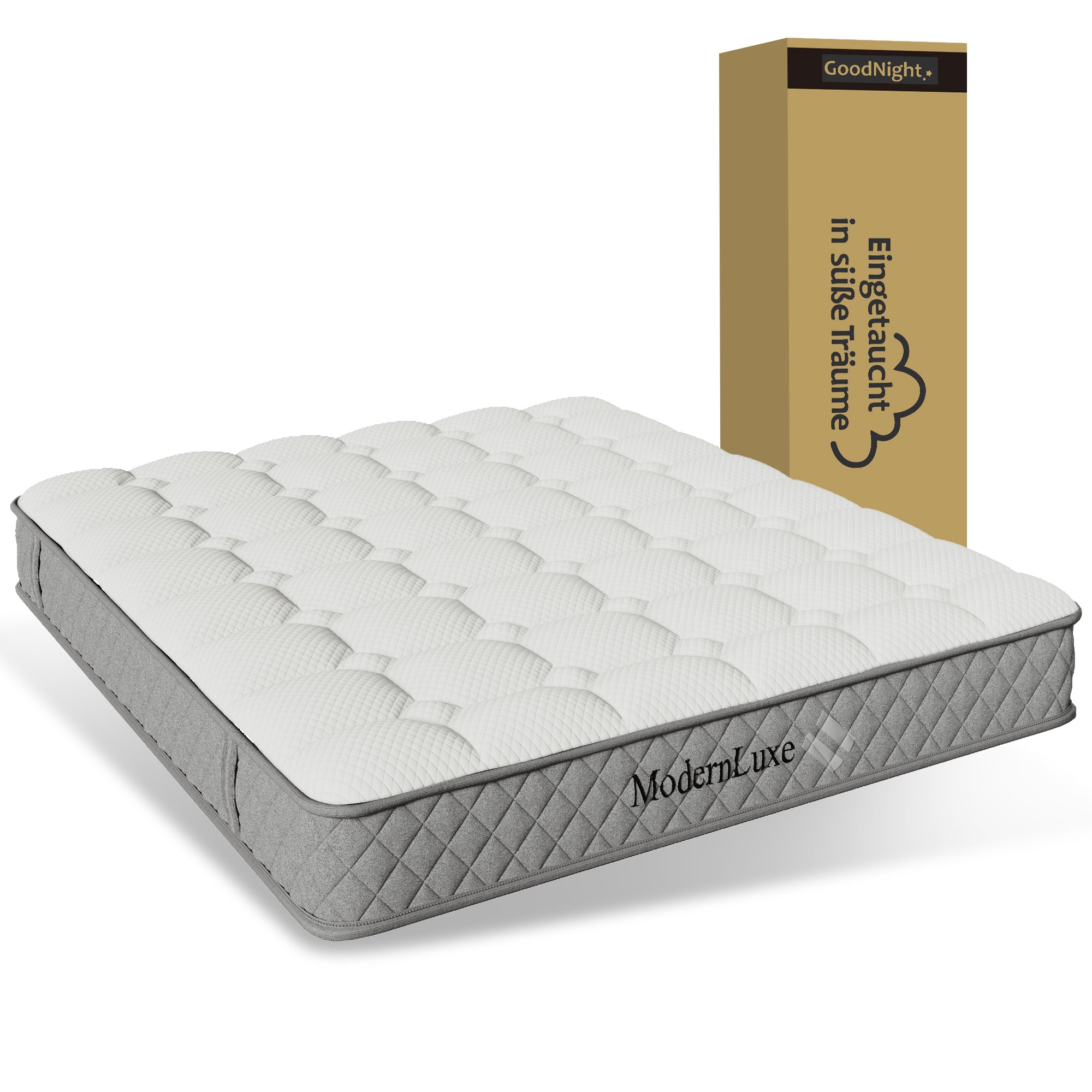 Orthopedic cold foam King mattress 180x200cm, 7-zone pocket spring core, H3 medium firm, 20cm height, vacuum packed