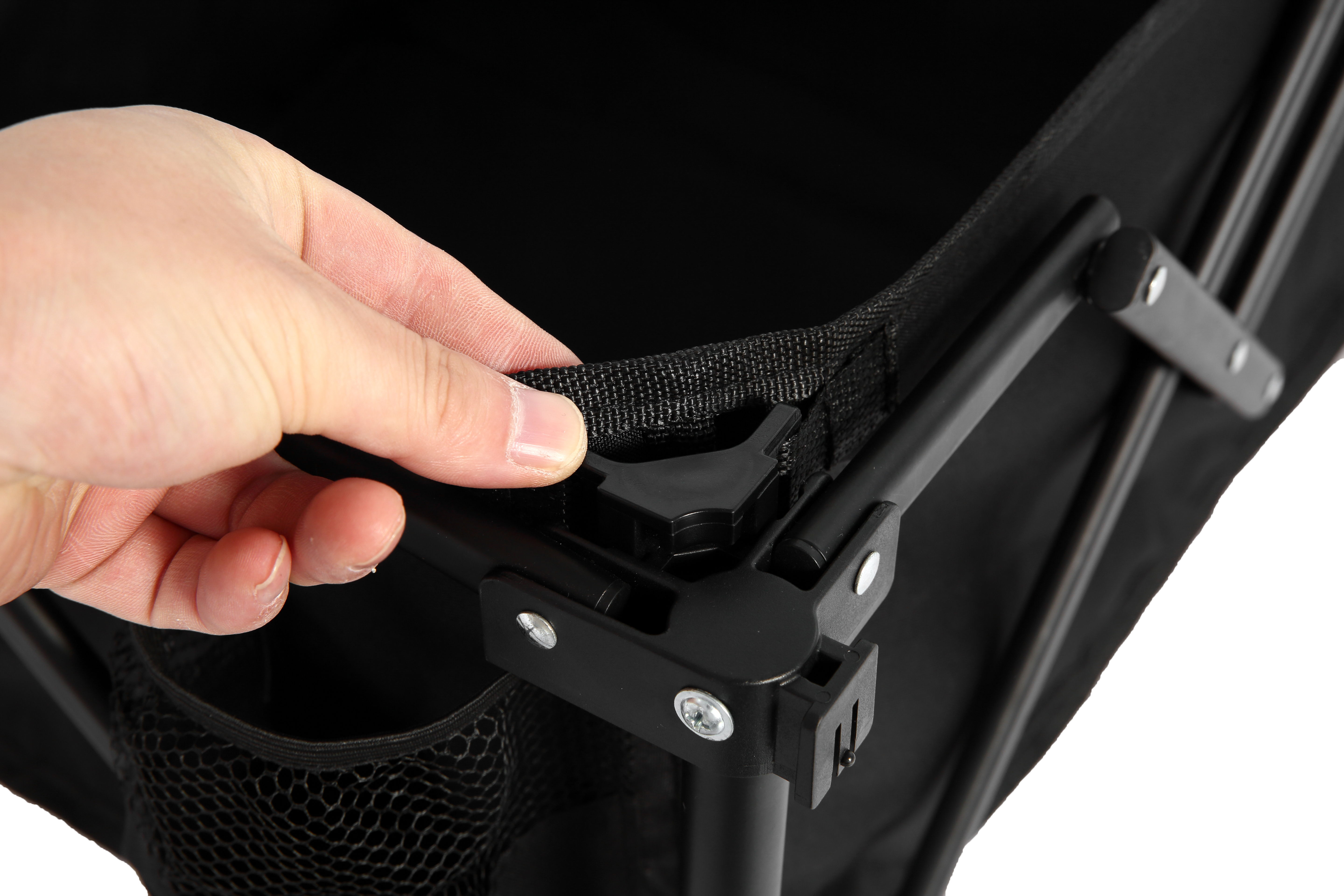 Folding Wagon Cart with All Terrain Wheels, Heavy Duty, Adjustable Handle, Black