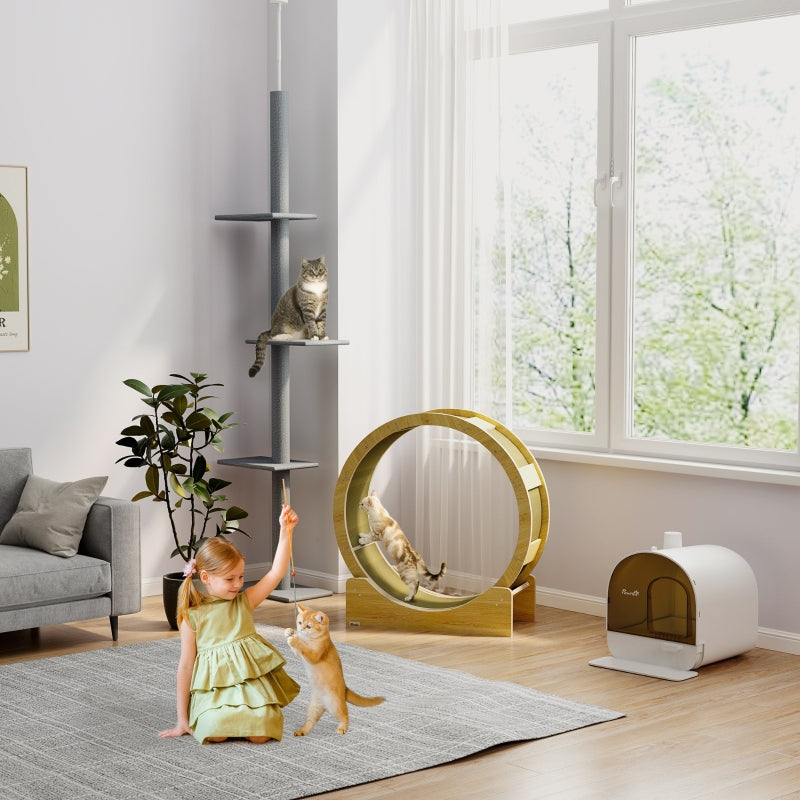 Hooded Cat Litter Box with Lid, Scoop, Filter, Flap Door