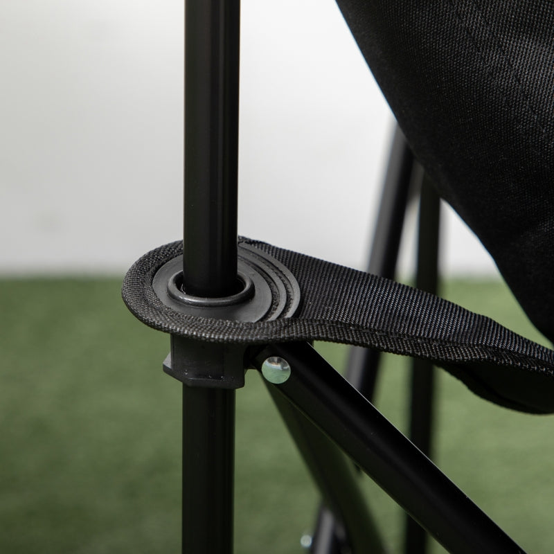 Camping Chair, Lightweight Folding with Carrying Bag and Pocket, Black