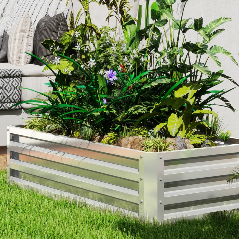 Raised Bed, Weather-Resistant Garden Planter 120x60x30.5 cm, Steel