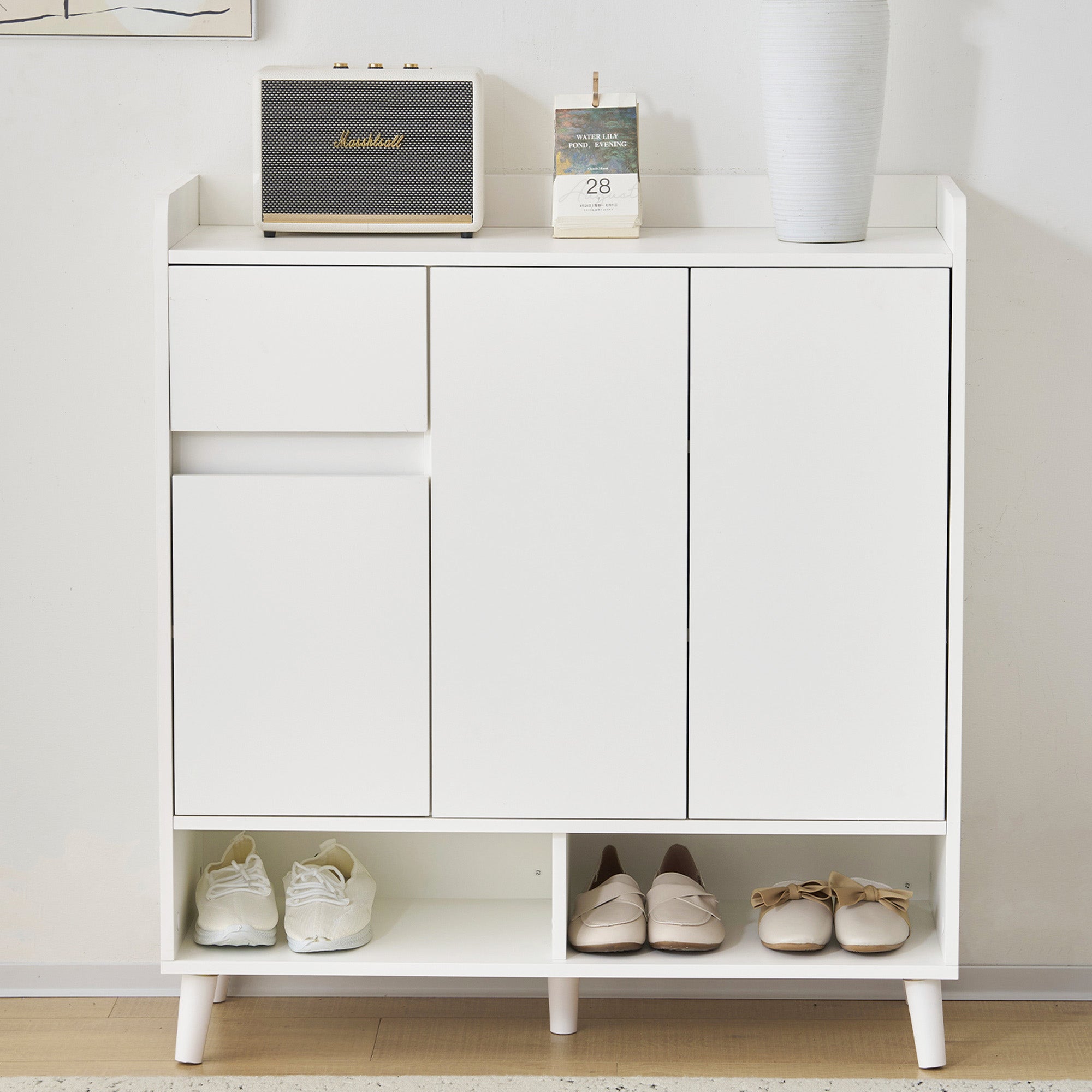 Chest of drawers with adjustable shelves, minimalist home organizer, solid wood