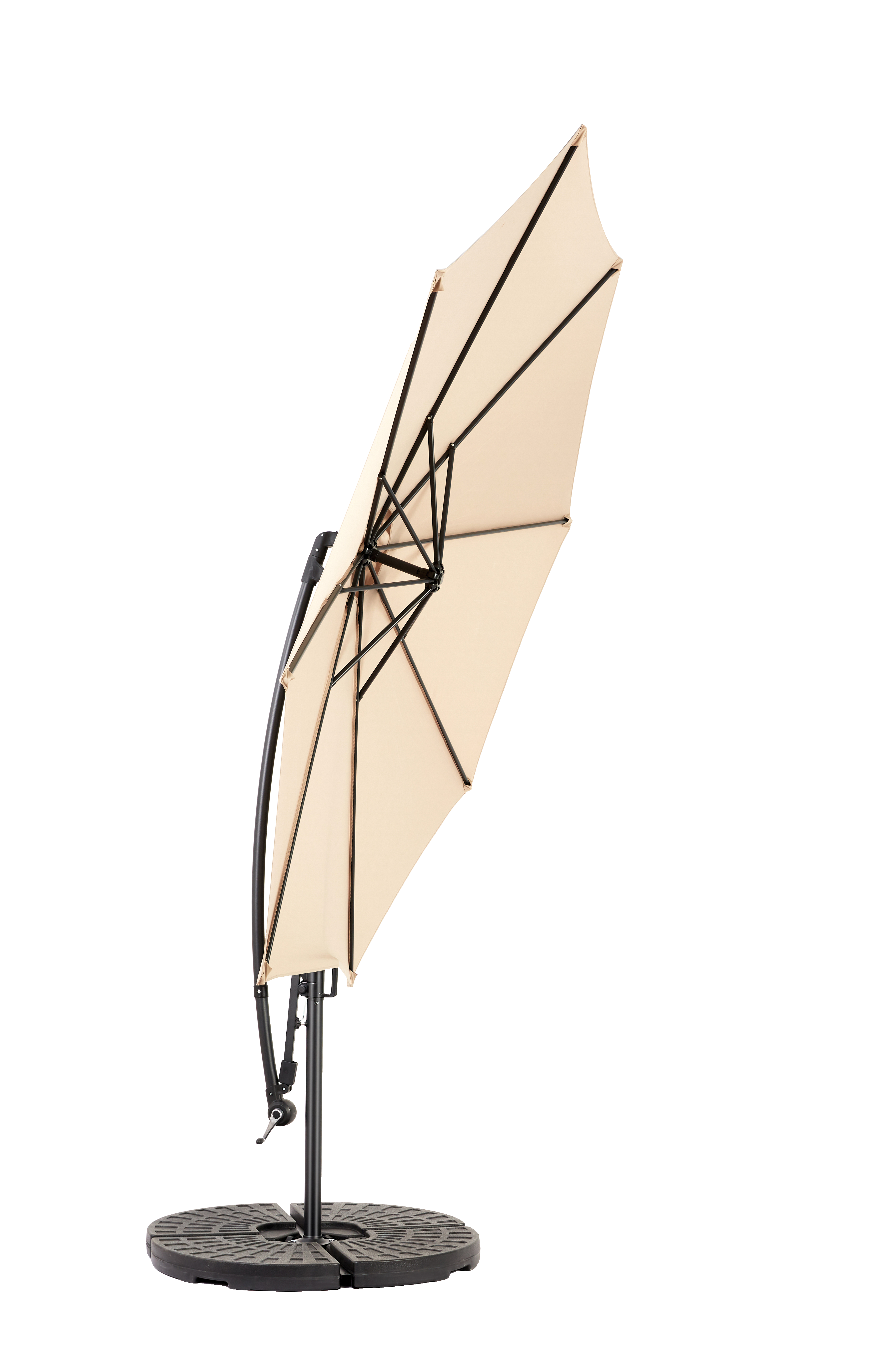 Outdoor Umbrella 14.8 Ft Double Sided Rectangular Large with Crank, Khaki