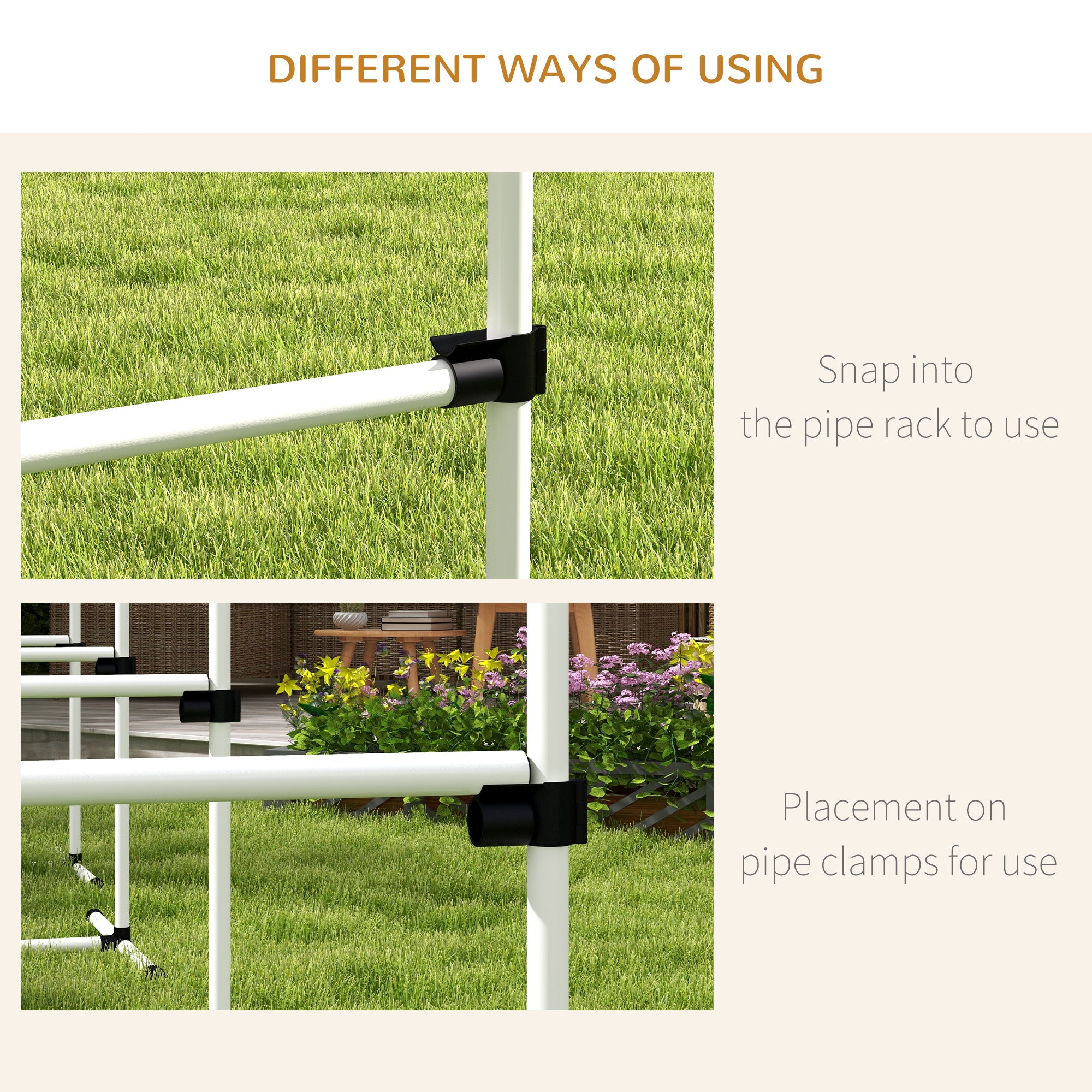 Agility Hurdle Set, 4 Hurdles Slalom Poles, Plastic White