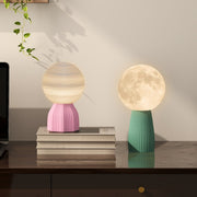 Planetary Table Lamp Set, 3 Colors USB Plastic, White
