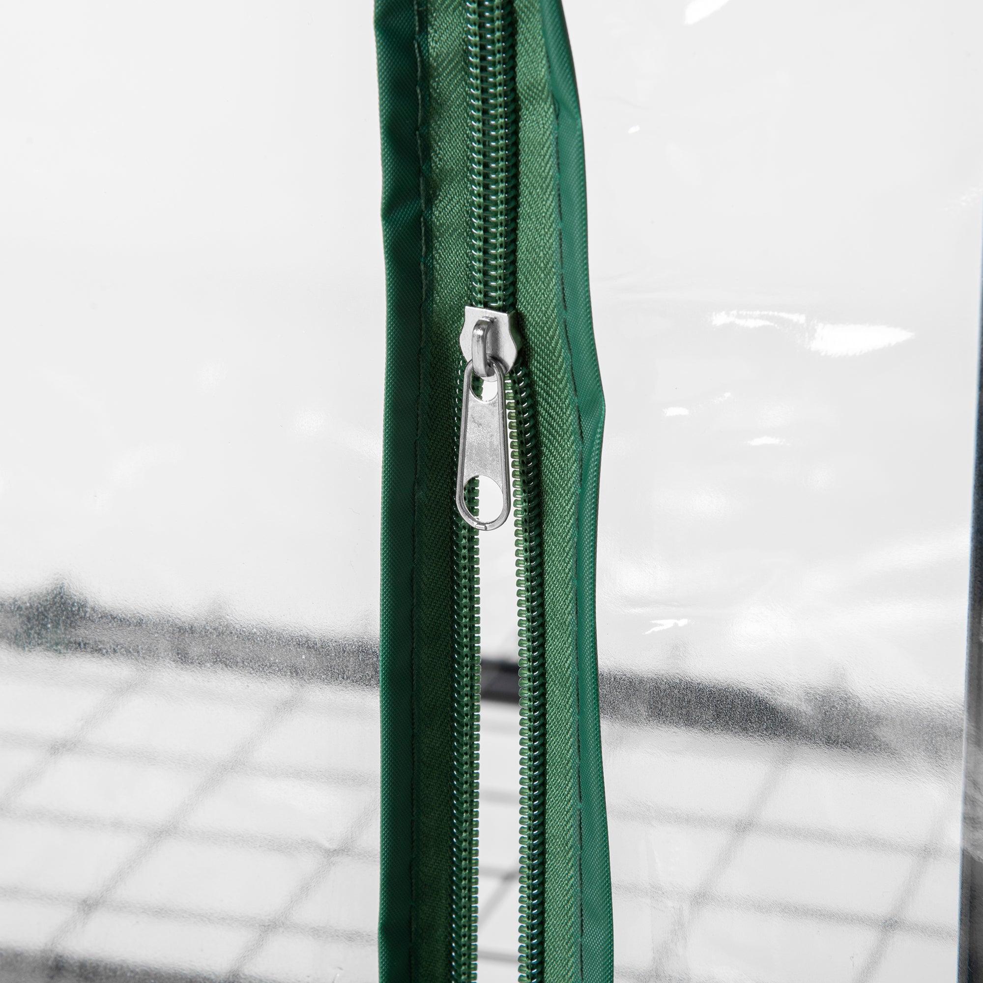 4 Tiers Mini Portable Greenhouse, Compact Plant Grow Shed, Transparent PVC Cover and Metal Frame