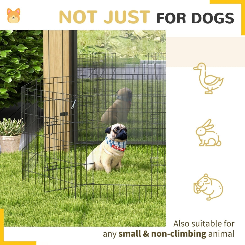 8 Panel DIY Dog Pen with Door, for Dogs, Small Animals, Indoor/Outdoor Use