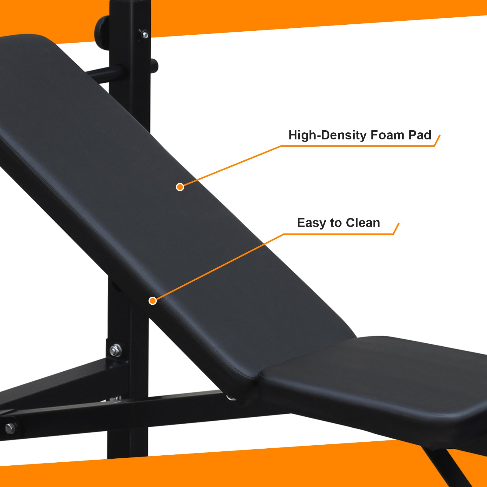 Olympic Weight Bench, Full-Body Workout with Squat Rack & Bench, Home Gym