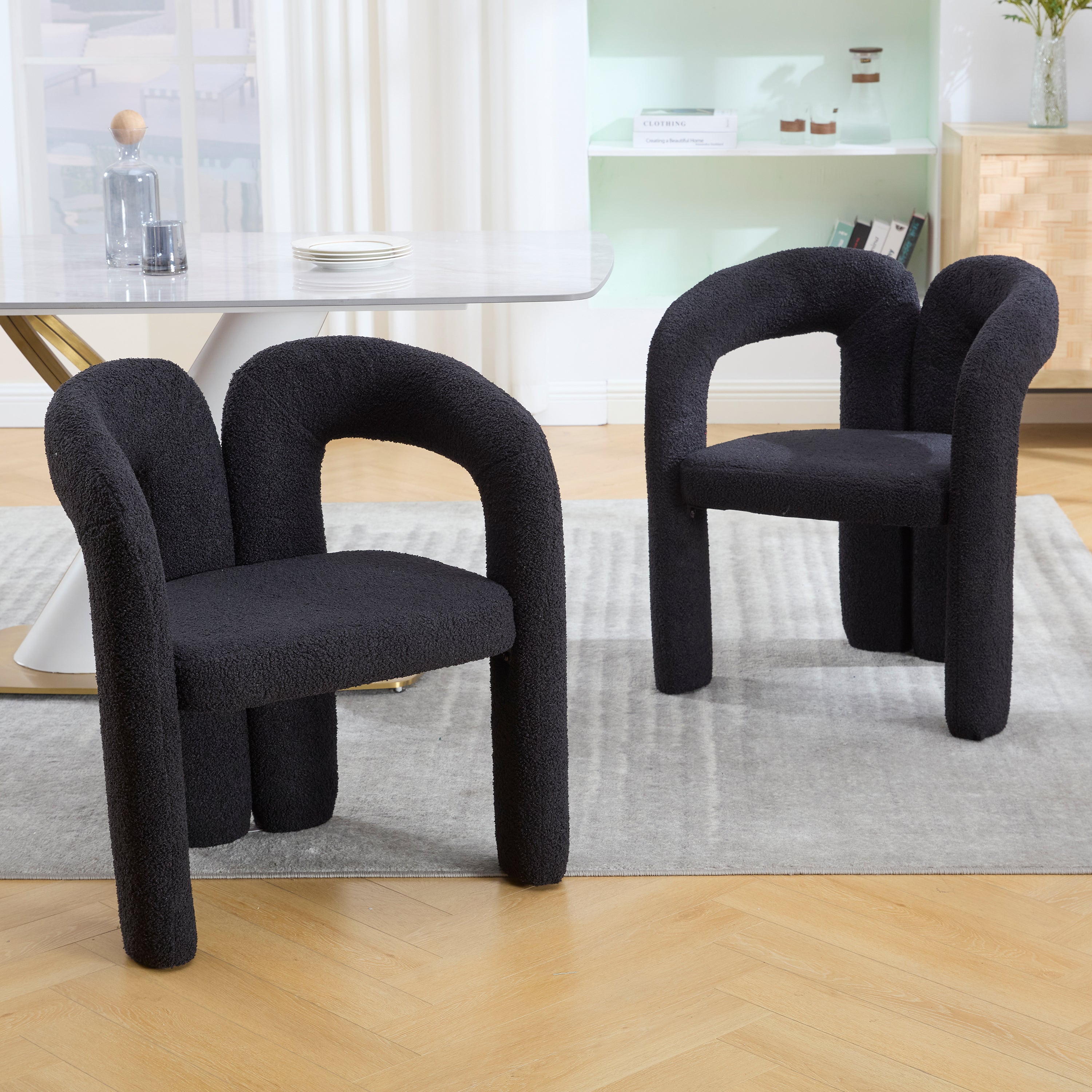 Premium Armchair, Ergonomic with Back Support, Teddy Pile