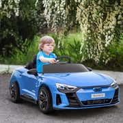 Audi Licensed 12V Electric Ride-On with Remote Control, Suspension, Lights, Music - Blue
