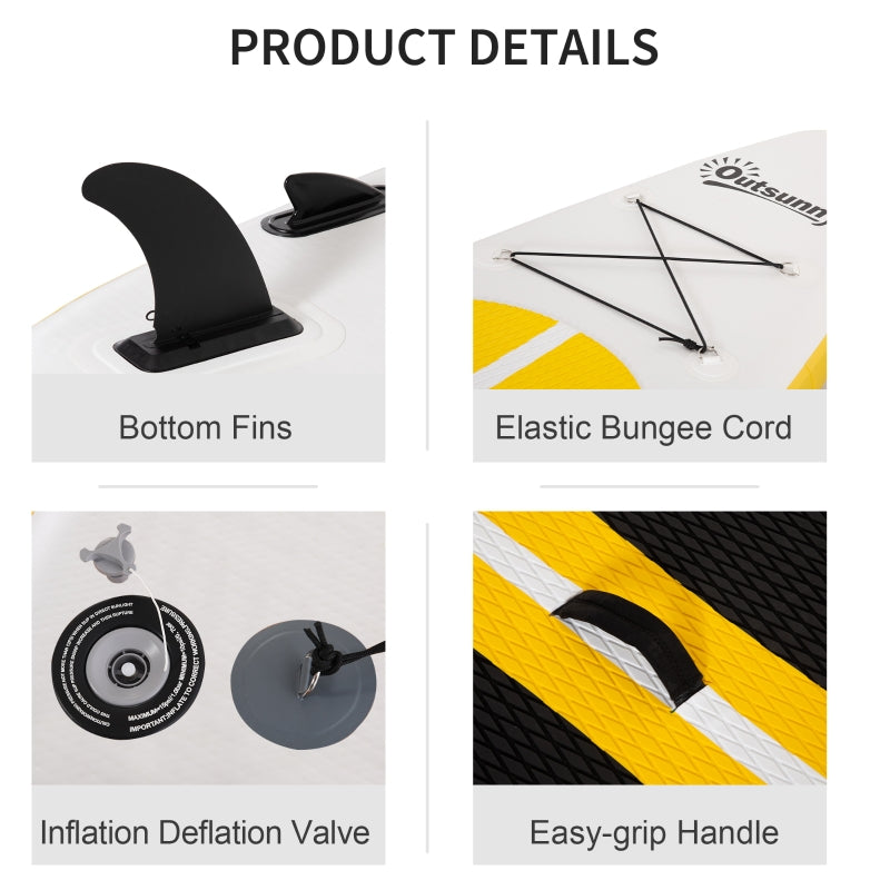 Inflatable Stand Up Paddle Board, Non-Slip & Ultra-Light with ISUP Accessories, White