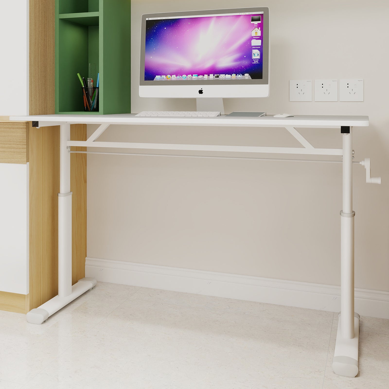 Adjustable Study Desk, Height-Adjustable Multi-Purpose Compact Design