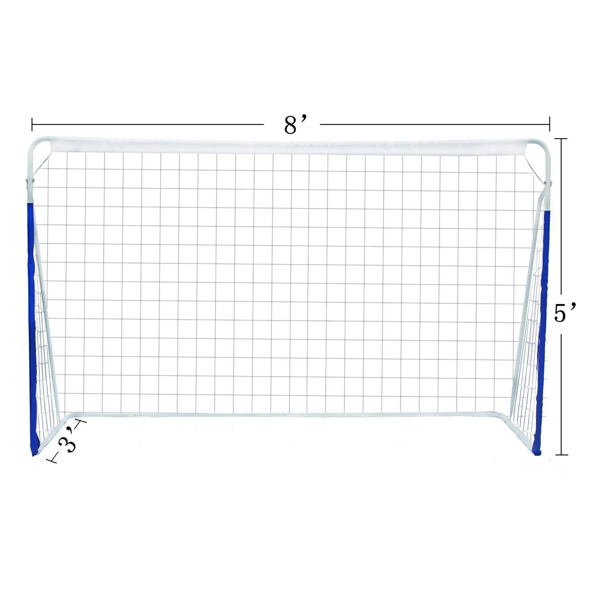 Professional Soccer Goal - Heavy-Duty Steel Frame, Blue