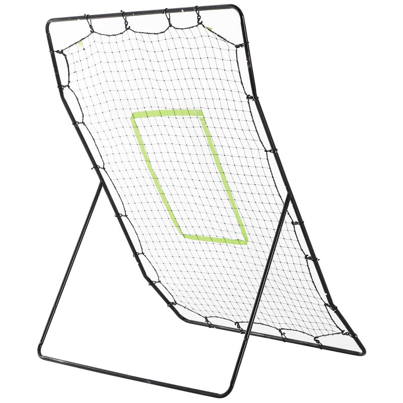 Baseball Rebound Net with Weatherproof Metal Frame and Green Hitting Zone, Metal