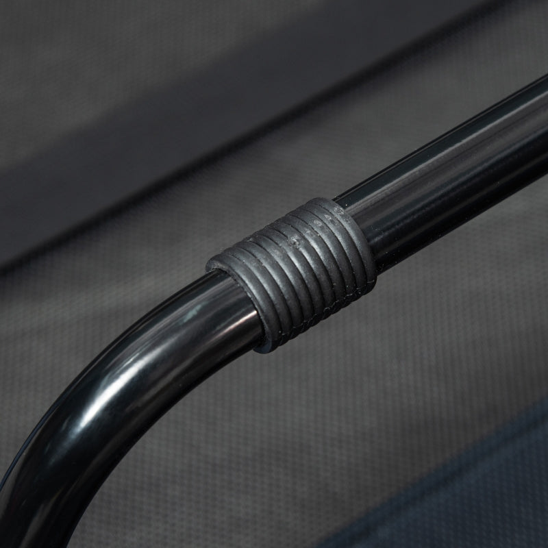 Foldable Dog Bed, Raised Outdoor Stand 122x92x23cm Blue & Black