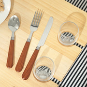 Picnic Basket for 4 with Blanket & Cutlery Set, Wicker Light Brown