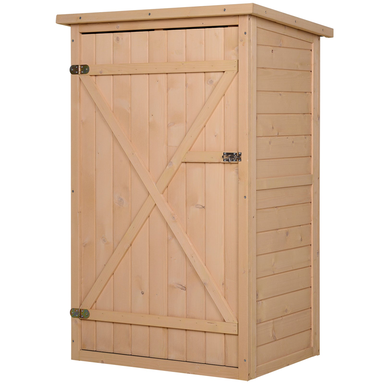 Garden Shed Tool Shed with Shelves Fir Natural Wood