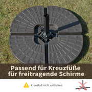 Parasol Base Fillable 17kg Water/25kg Sand HDPE, Coffee Color