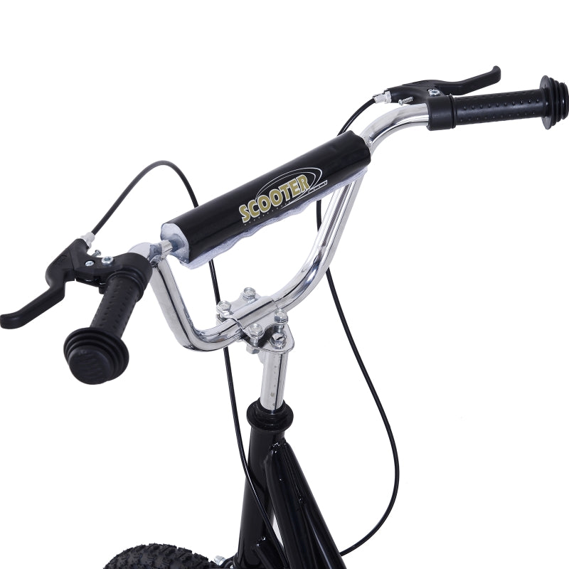 Children's Scooter 16/12 inch, Kick Scooter with Brakes, Black