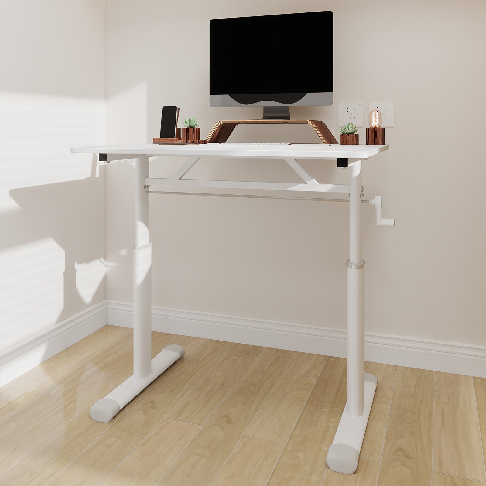 Adjustable Study Desk - Height, Multi-Purpose, White