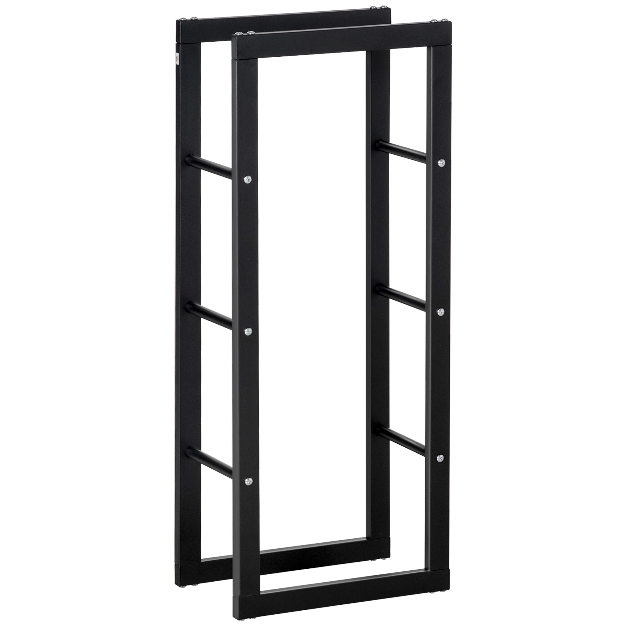 Firewood Stand, Rack, Holder 100kg Steel Black
