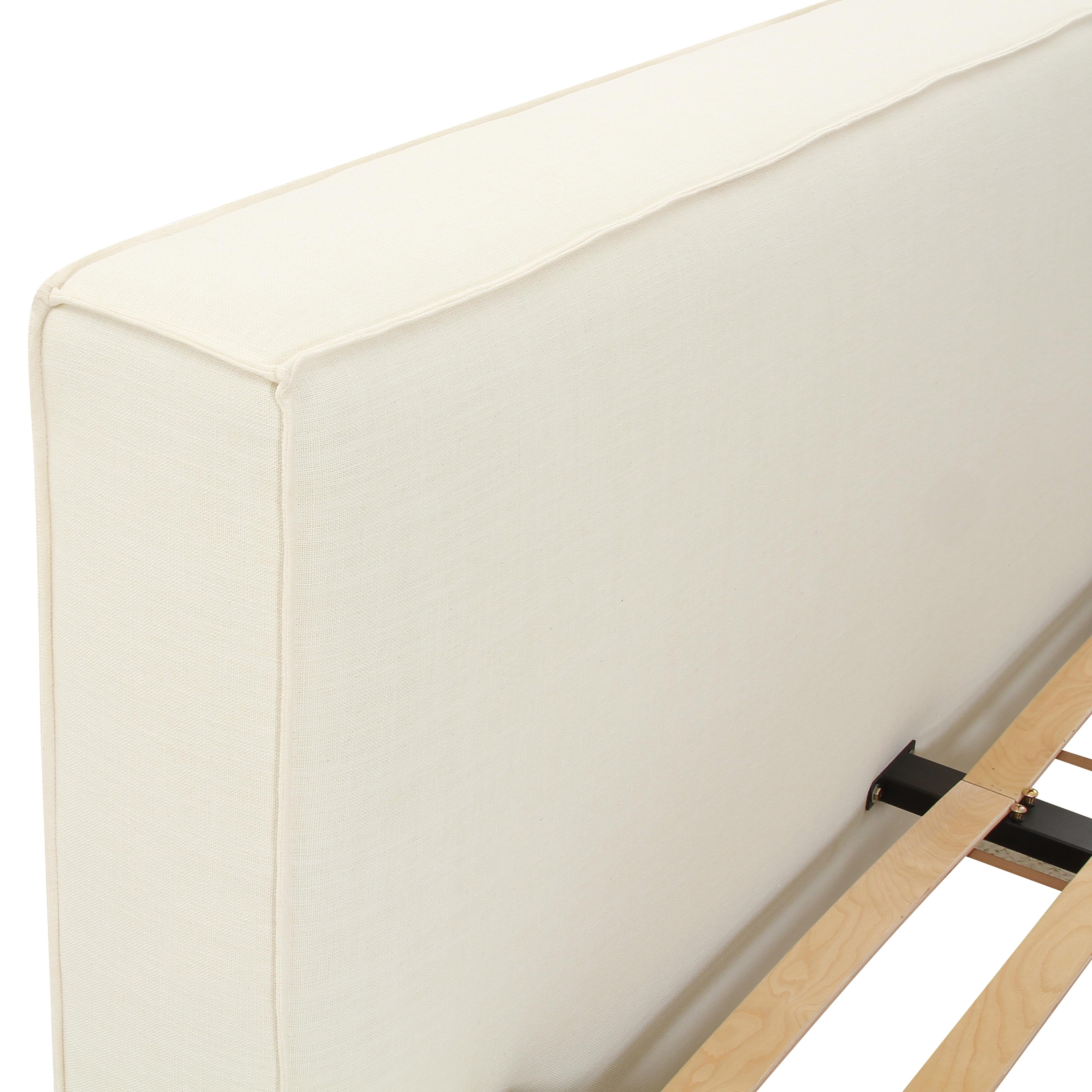 Olafur Super King Bed, Cream Linen