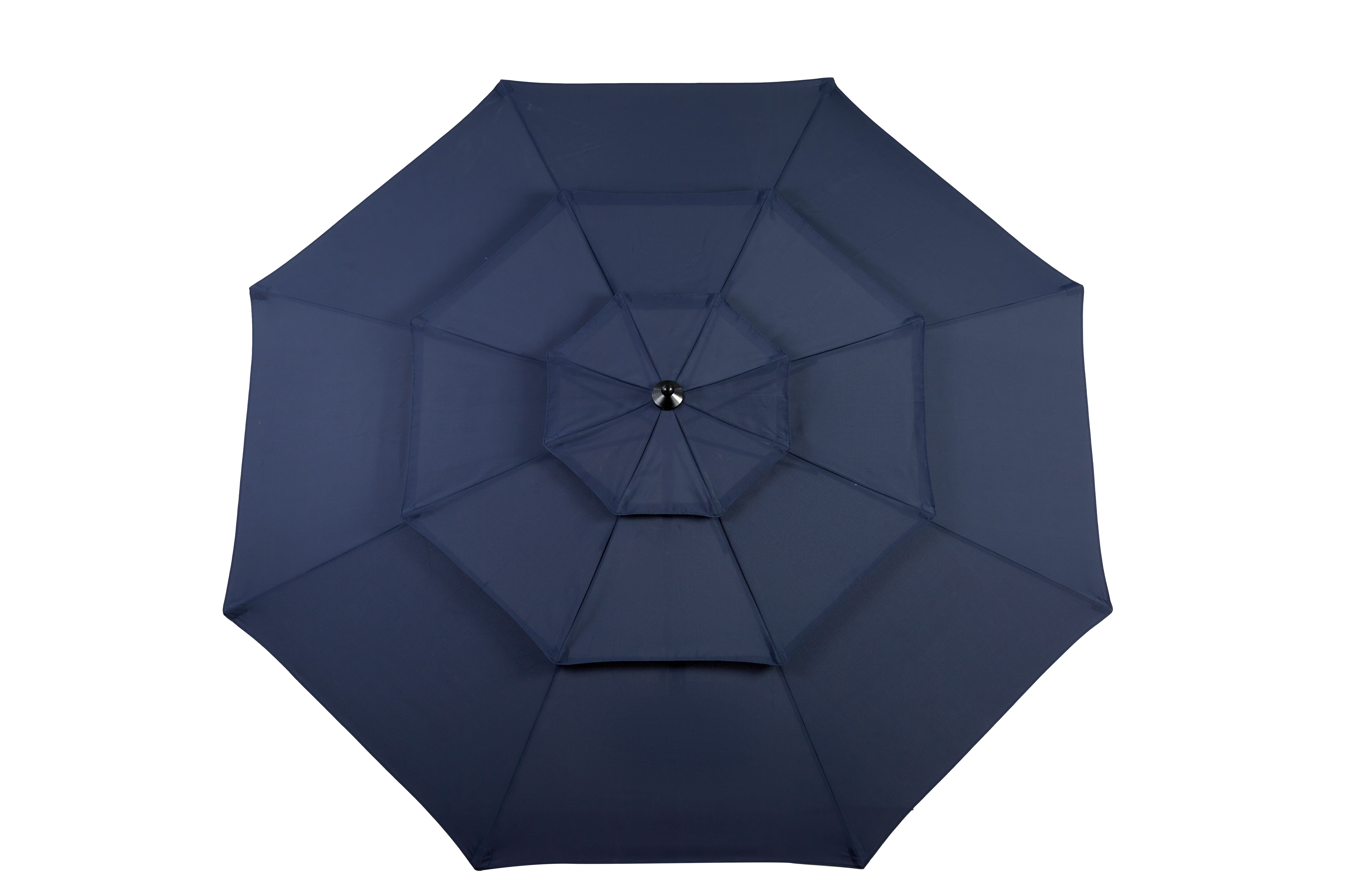 Outdoor Umbrella 14.8 Ft Double Sided Rectangular Large with Crank, Navy Blue