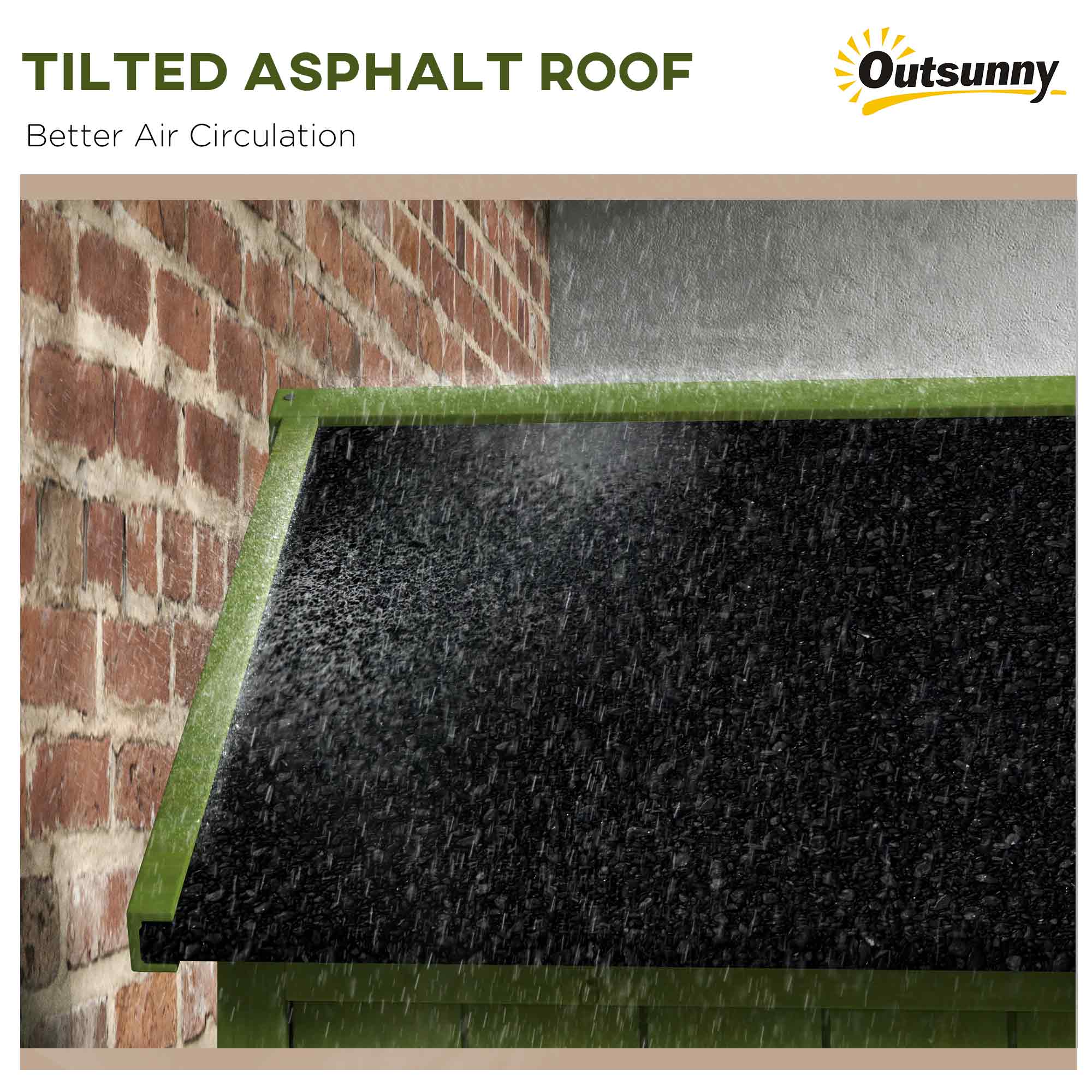 Small Shed, Tall Slim Garden Shed with 3 Removable Shelves, Wooden Green