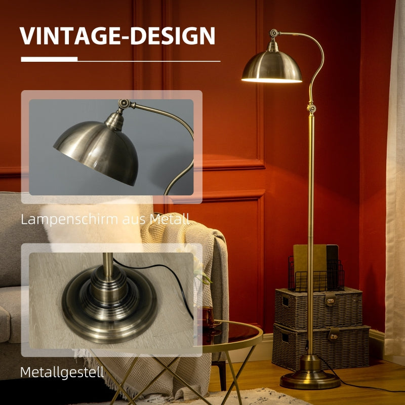 Floor lamp arc lamp adjustable lampshade E27 brass look