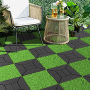 Artificial Lawn Tiles 36pcs Interlocking 12x12 inches - Green