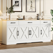 Sideboard Multifunctional Wooden Cabinet, White