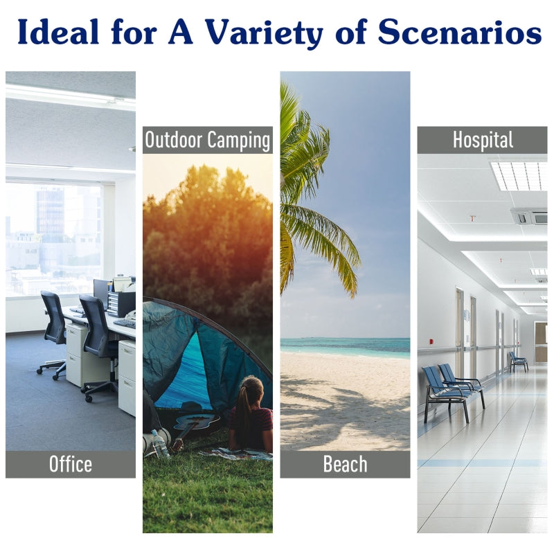 Single Camping Cot Folding Portable Sleeping Bed with Carry Bag - Blue