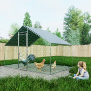 Free-Range Chicken Coop 3x2x2m, Safety Lock, Waterproof PE Cloth, Metal