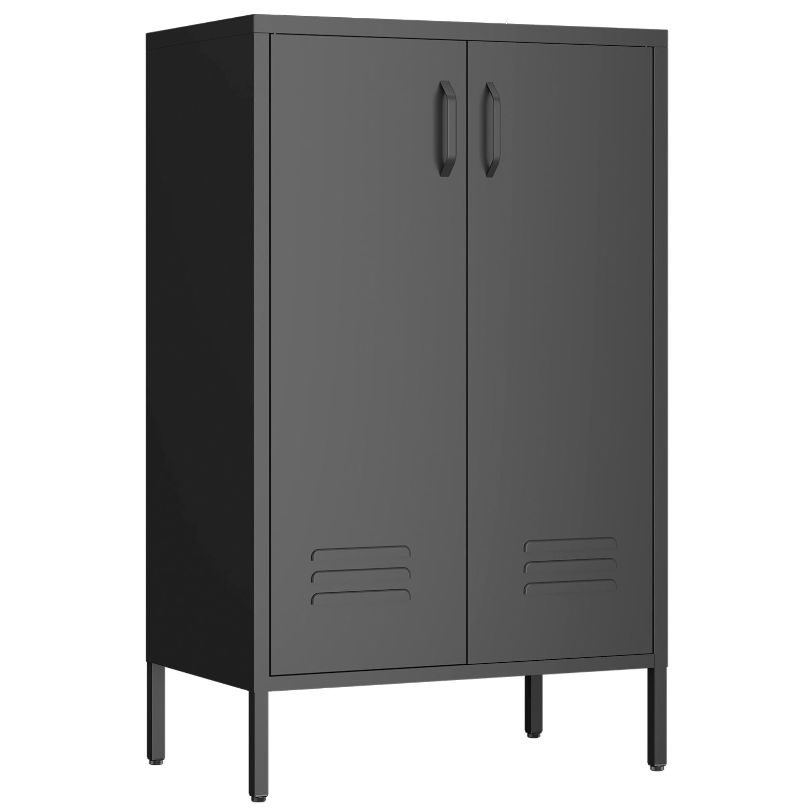 Steel Storage Cabinet 2 Door 2 Movable Shelves - Steel