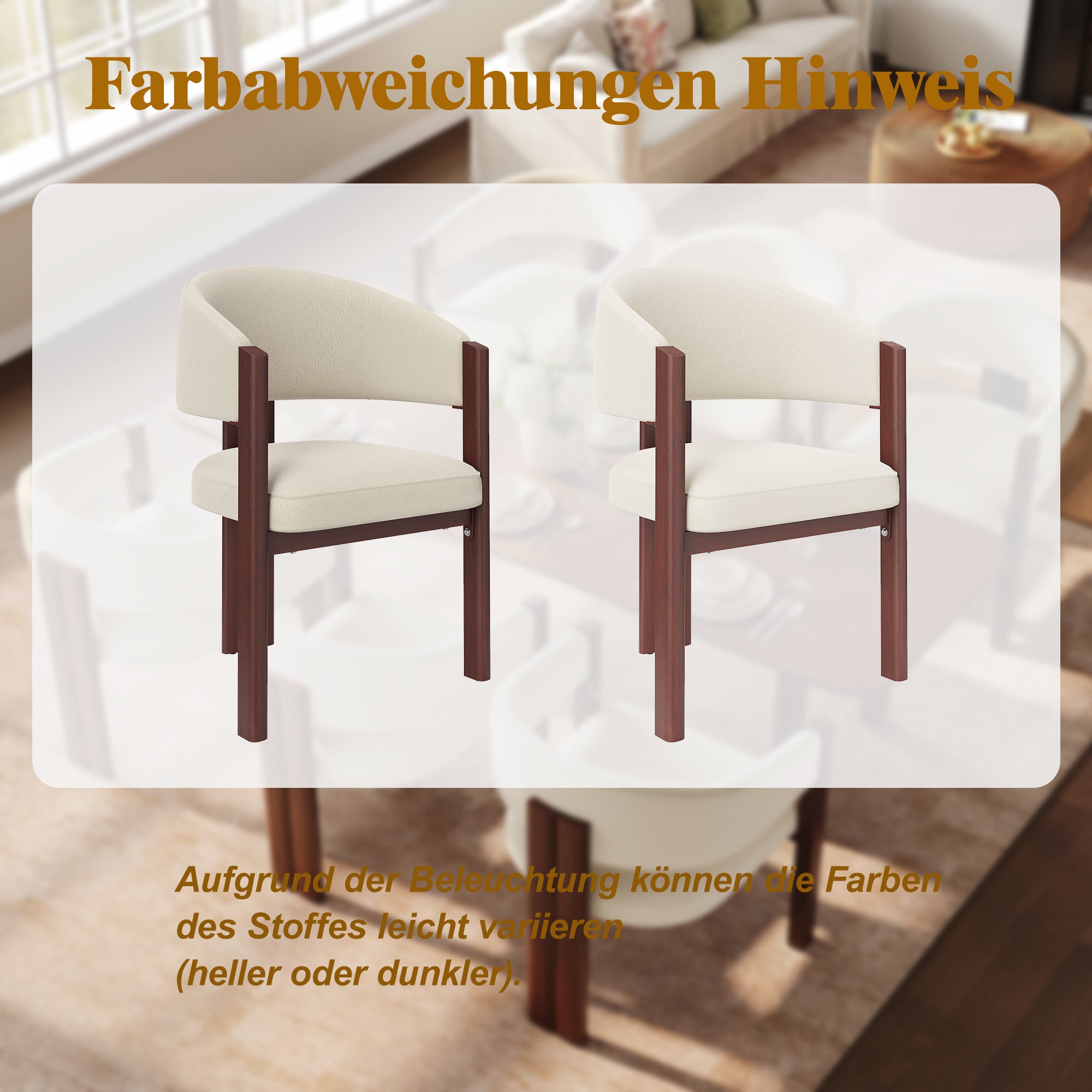 Ergonomic Dining Chair, Set of 6 with Thick Padding and Adjustable Feet, Wood Look Iron Legs