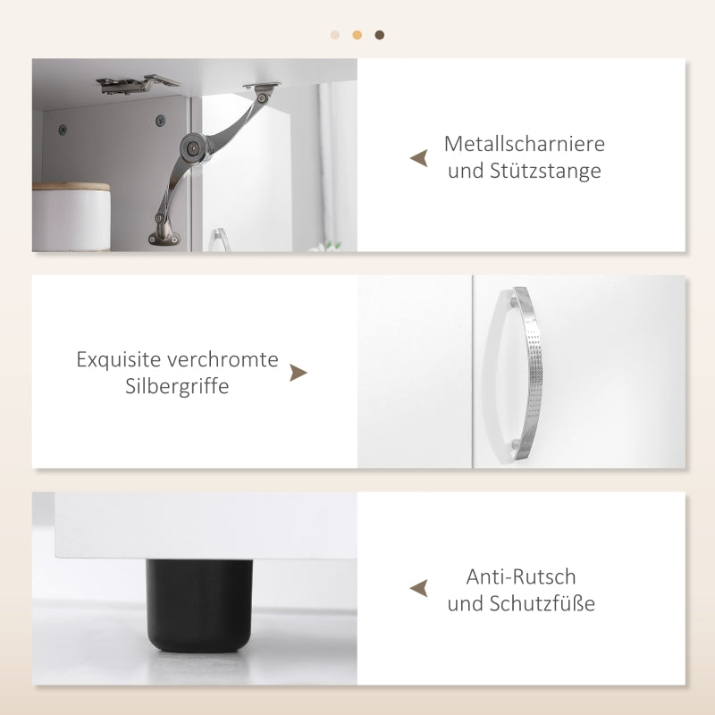 Kitchen Buffet Cabinet Storage with 3 Drawers 3 Shelves 89x168cm White