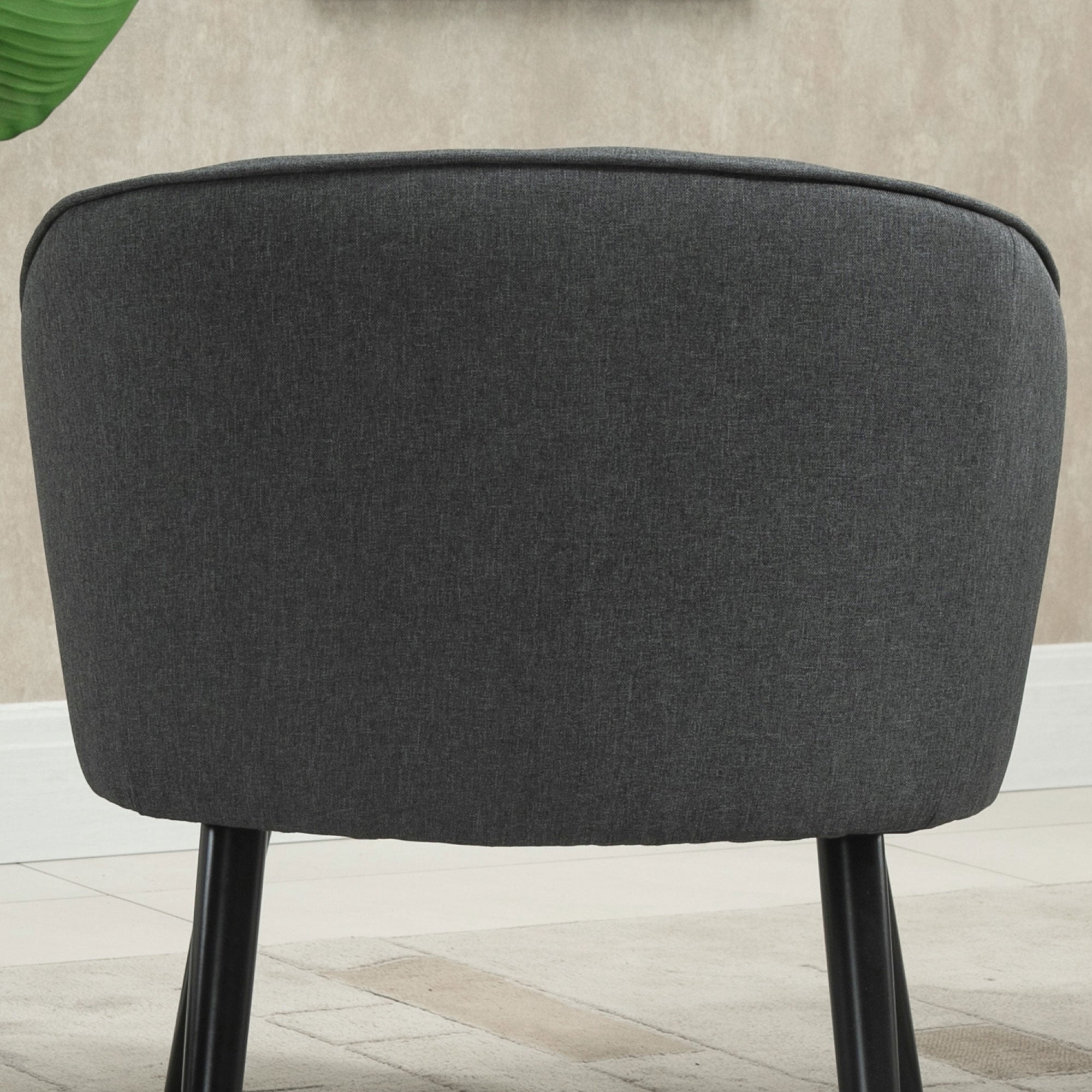 Lounge Chair Modern Upholstered Dining/Office/Cocktail Wood Grey