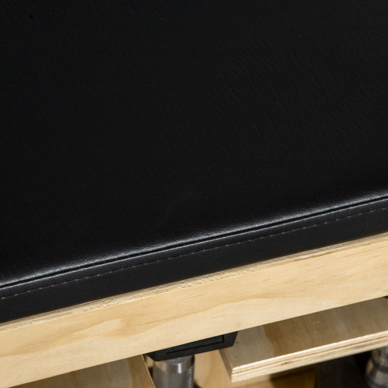 Weight Bench Training Bench Adjustable Storage Resistance Bands, Solid Wood