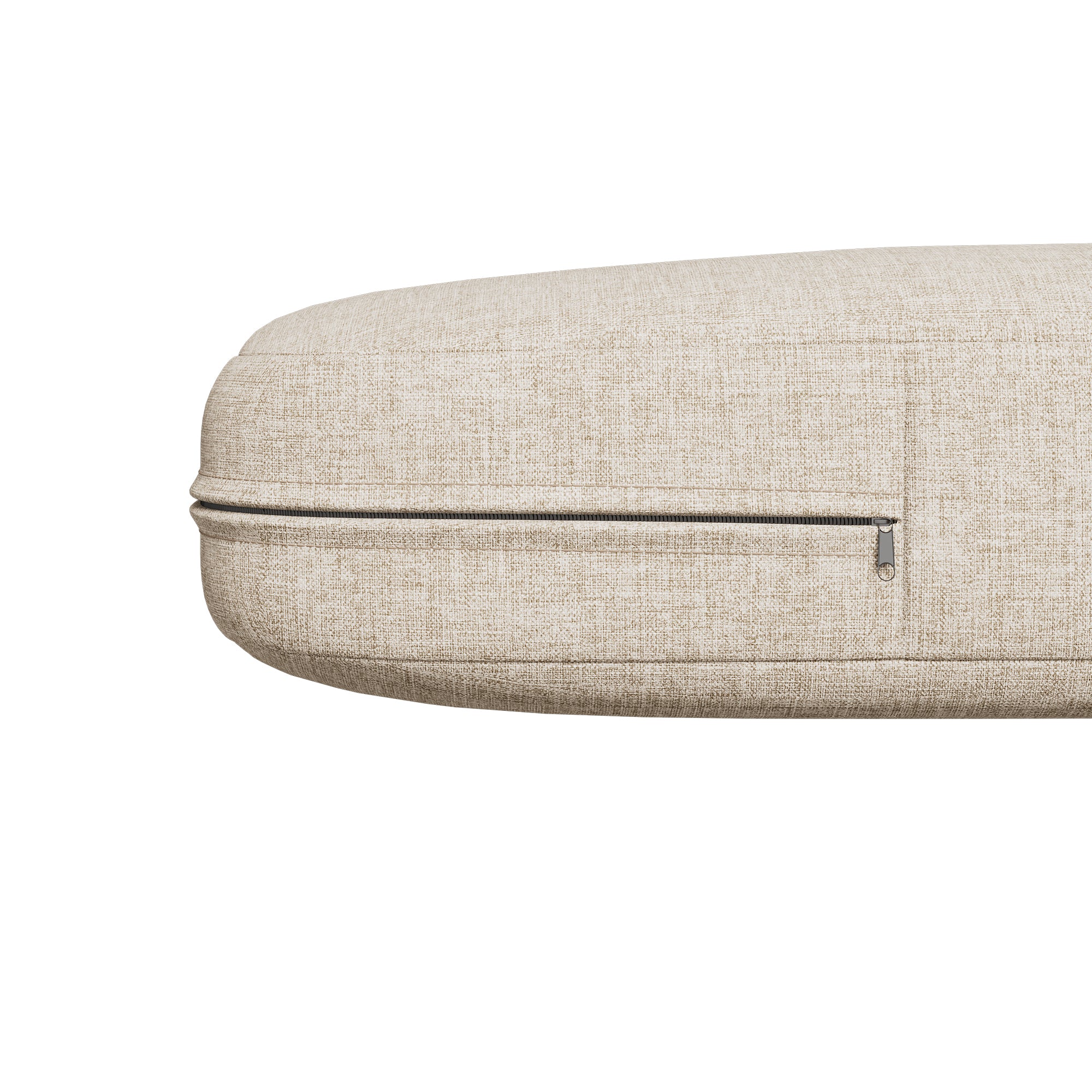 Garden Lounge Set 5-Piece Rope Galvanized Iron Frame Glass Tabletop - Beige