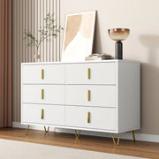 Sideboard Modern Design, Chest of Drawers Storage, Gold Handles
