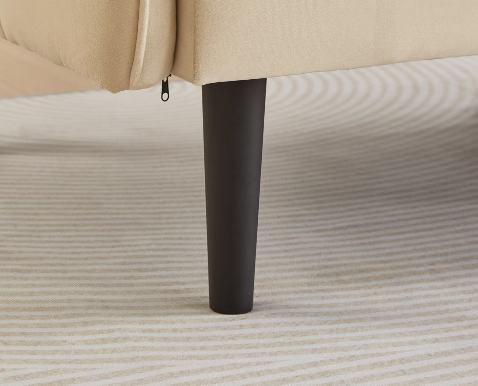 2-in-1 Adjustable Sofa Bed, Two-seater with Folding Armrests and Sleeping Function, Velvet