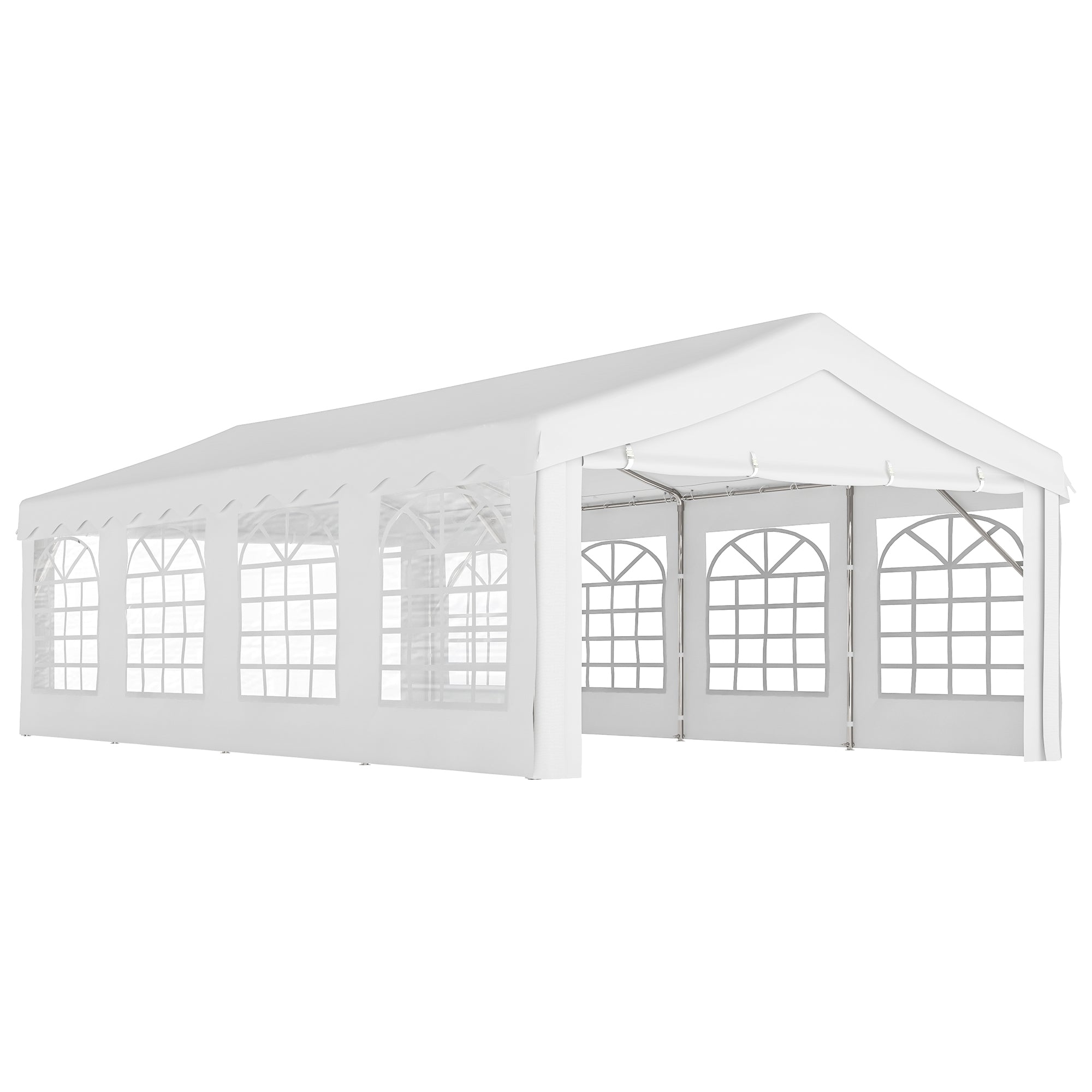 Garden Gazebo Marquee Party Tent 8m x 4m Heavy Duty Steel Waterproof