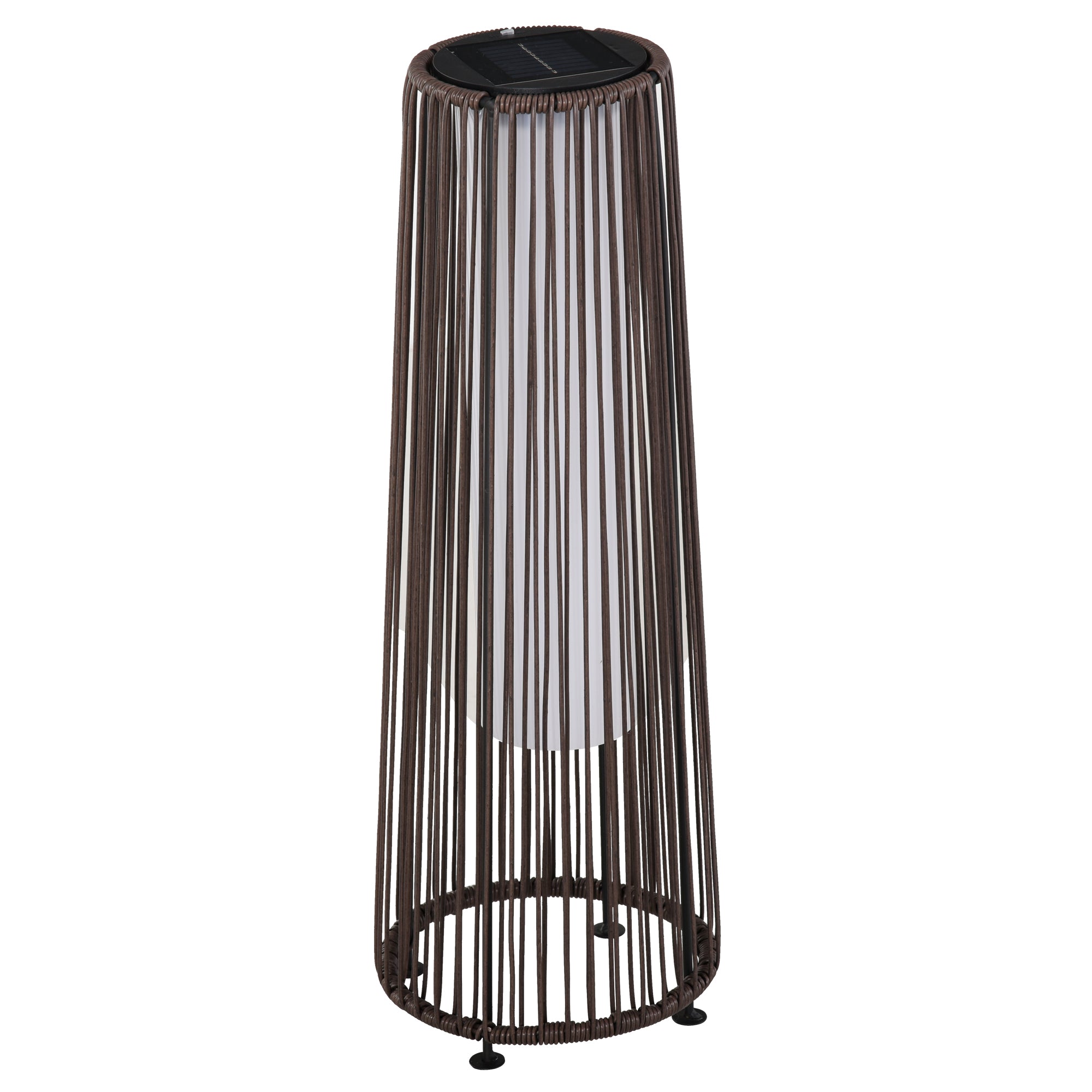 Solar Lamp Garden Lamp Rattan Automatic LED Brown