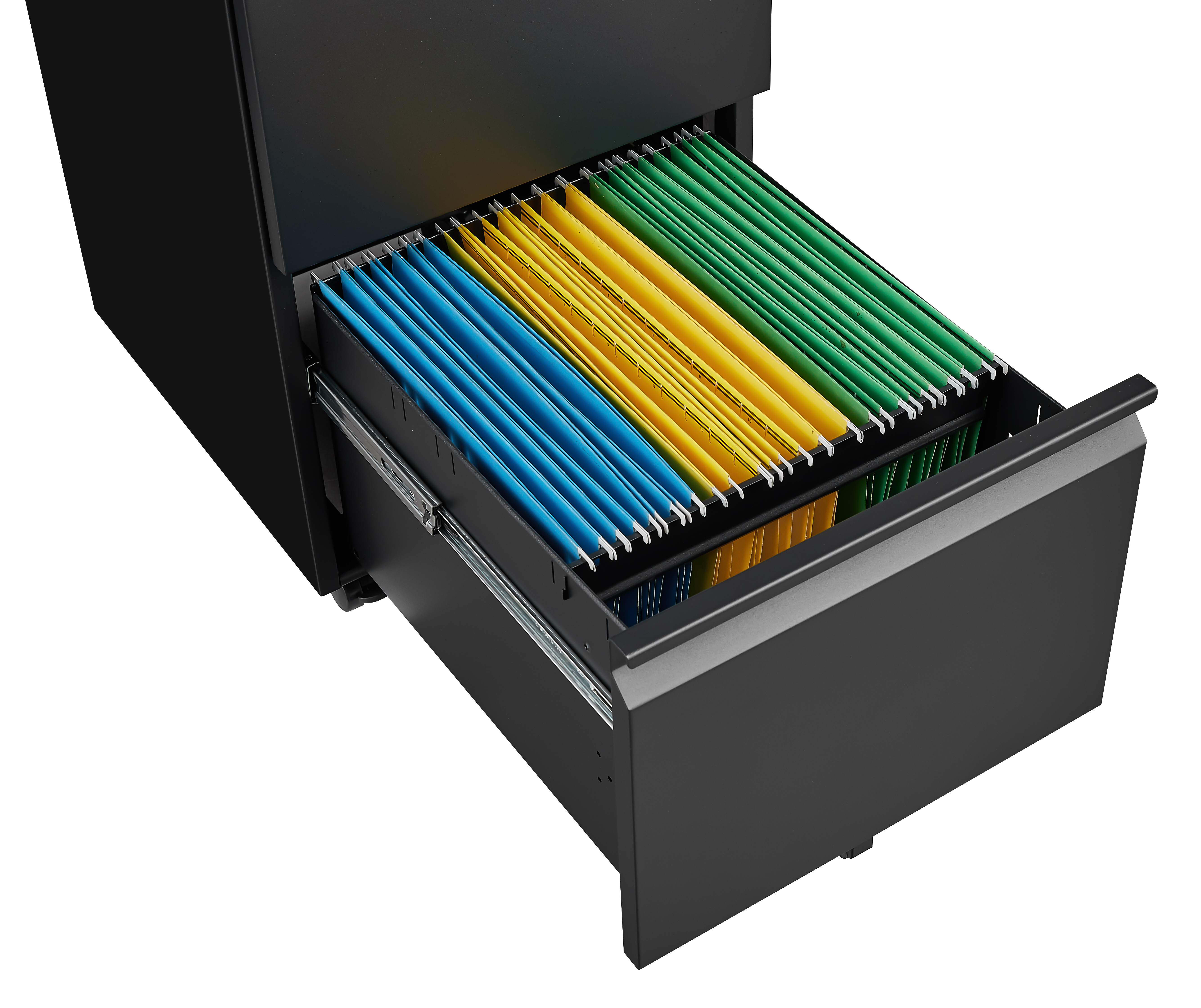 File Cabinet 2 Drawer Lock Rolling Under Desk Legal/Letter/A4 Metal Black